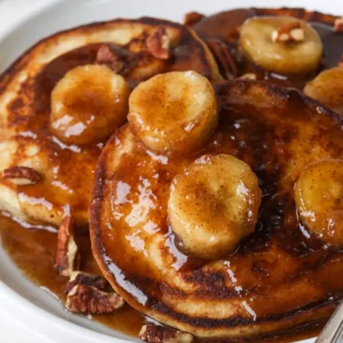 Banana foster pancakes