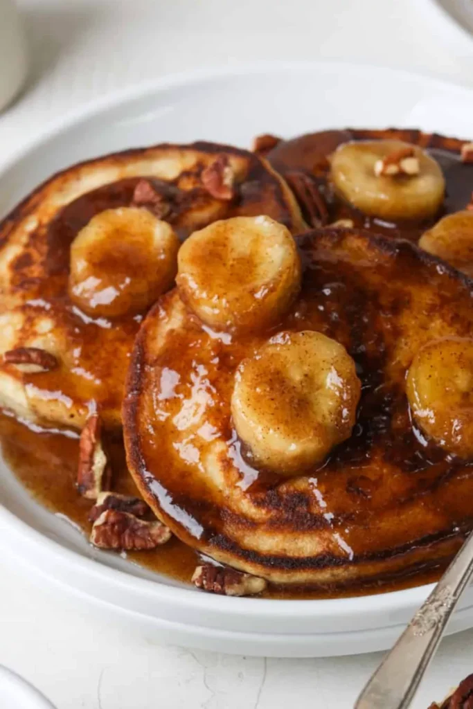 Banana foster pancakes