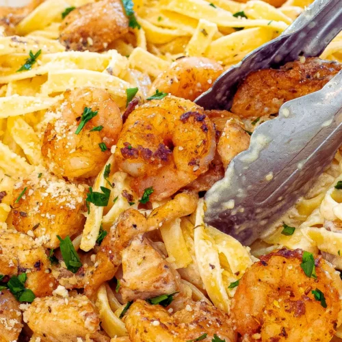 Chicken and Shrimp Alfredo