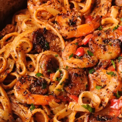 Cajun Shrimp and Sausage Pasta