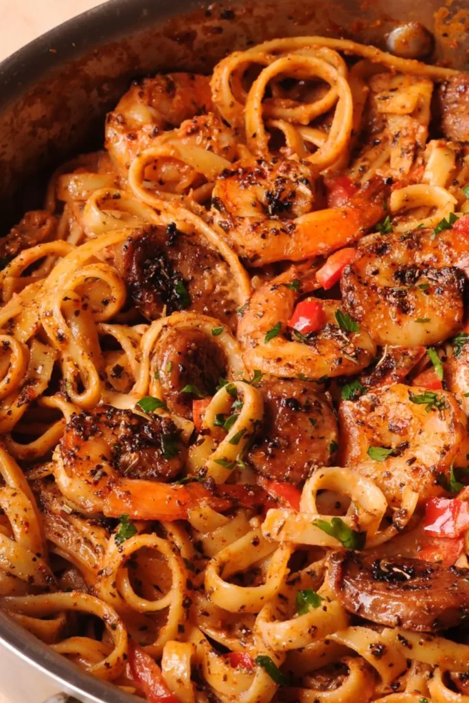 Cajun Shrimp and Sausage Pasta